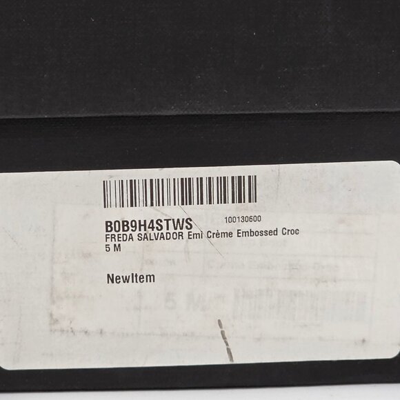 NEW Freda Salvador Emi Combat Boots Womens 5M Creme Leather Croc Embossed Shoes - Picture 15 of 16